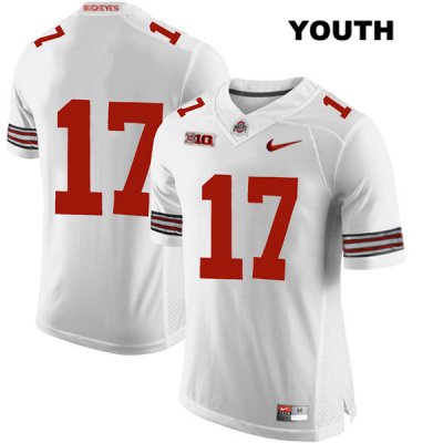 Youth NCAA Ohio State Buckeyes Kamryn Babb #17 College Stitched No Name Authentic Nike White Football Jersey QN20O52EA